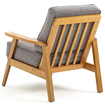 Кресло с каркасом из массива дуба Deniaud Oak Grey Armchair варинант исполнения - 4 | Loft Concept в Брянске