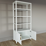 Стеллаж со стеклянными полками Elsa Dreams White варинант исполнения - 5 | Loft Concept в Брянске