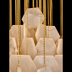 Люстра с фигурными подвесками из натурального камня Glowing Spheres варинант исполнения - 4 | Loft Concept в Брянске