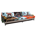 Большой Трехместный Диван с цветным принтом Qalakabusha Large Sofa варинант исполнения - 2 | Loft Concept в Брянске