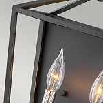 Бра в черном цвете с двумя лампами в форме свечи и стеклянными элементами Hinkley варинант исполнения - 3 | Loft Concept в Брянске