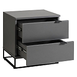 Тумба прикроватная цвета графит с ящиками Strict Lines варинант исполнения - 4 | Loft Concept в Брянске