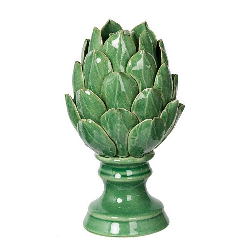 Статуэтка в виде артишока из зелёной керамики с глянцевыми лепестками Artichoke Decor Зеленый Статуэтка в виде артишока из зелёной керамики с глянцевыми лепестками Artichoke Decor Зеленый в Брянске | Loft Concept
