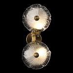 Бра с ветвистыми бронзовыми элементами и стеклянными рифлеными дисками Textured Glass Bra варинант исполнения - 3 | Loft Concept в Брянске