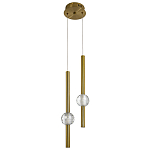 Подвесной светильник с 2-мя плафонами Celestin Spheres Brass Hanging Lamp варинант исполнения - 2 | Loft Concept в Брянске