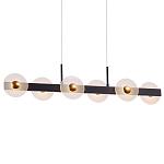 Линейный подвесной светильник с круглыми плафонами и золотистыми акцентами Aurelia Circles варинант исполнения - 1 | Loft Concept в Брянске