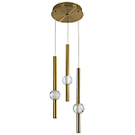 Подвесной светильник с 3-мя плафонами Celestin Spheres Brass Hanging Lamp варинант исполнения - 2 | Loft Concept в Брянске