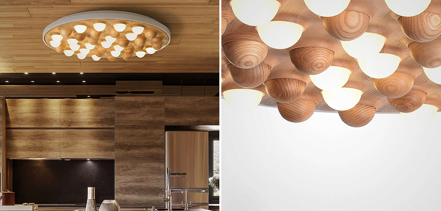 Потолочная люстра PIE White Light wood Потолочная люстра PIE White Light wood - Loft-Concept в Брянске