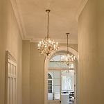 Люстра подвеная с 4-мя лампами и стеклянными подвесками в классическом стиле Feiss варинант исполнения - 2 | Loft Concept в Брянске