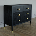 Бельевой Комод с 4 ящиками Elsa Dreams Black варинант исполнения - 1 | Loft Concept в Брянске