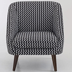 Кресло с черно-белым принтом Pauley Black White Armchair варинант исполнения - 3 | Loft Concept в Брянске