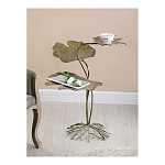 Столик приставной с тремя столешницами Тропические листья Tropical Forest gold варинант исполнения - 5 | Loft Concept в Брянске