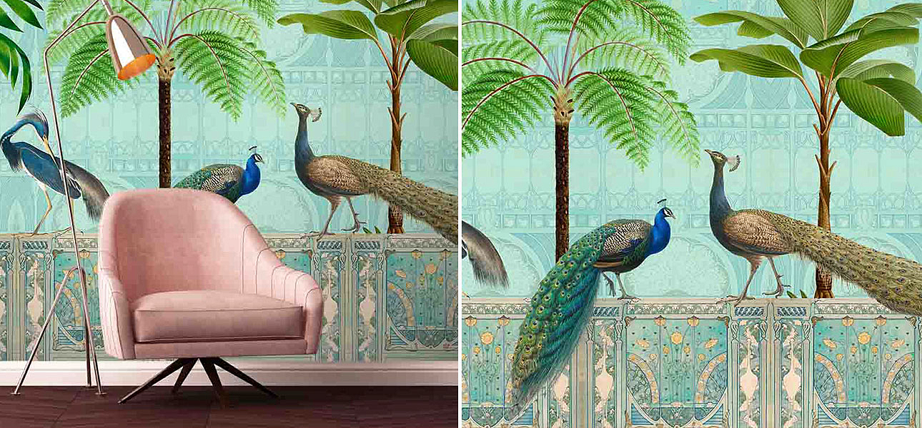 Обои ручная роспись Chinoiserie Palace Of Birds Tropical Обои ручная роспись Chinoiserie Palace Of Birds Tropical - Loft-Concept в Брянске