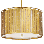 Люстра с золотым фактурным каркасом и тканевым абажуром Lustery Gold варинант исполнения - 2 | Loft Concept в Брянске