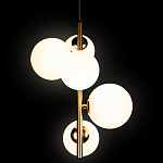Подвесной светильник с 5-ю белыми шарообразными плафонами Bubble Chandelier варинант исполнения - 4 | Loft Concept в Брянске