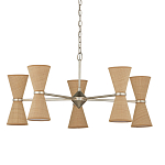 Люстра серебряного цвета с тканевыми абажурами Loft Rope Light варинант исполнения - 2 | Loft Concept в Брянске