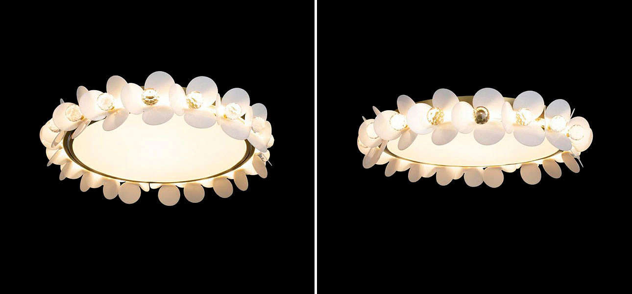 Потолочный светильник Белые Цветы White Flowers Ceiling lamp D 48 Потолочный светильник Белые Цветы White Flowers Ceiling lamp D 48 - Loft-Concept в Брянске
