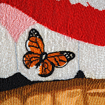 Картина вышивка бисером Grill Cut Out With Butterfly варинант исполнения - 2 | Loft Concept в Брянске