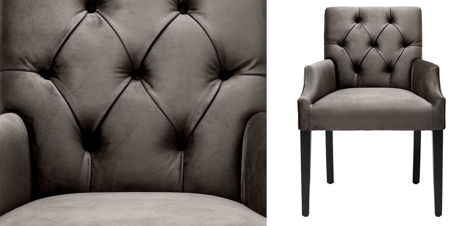 Стул Eichholtz DINING CHAIR ATENA WITH ARM dark Стул Eichholtz DINING CHAIR ATENA WITH ARM dark - Loft-Concept в Брянске