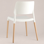 Пластиковый стул на ножках из массива бука Ferret White 4 шт варинант исполнения - 5 | Loft Concept в Брянске