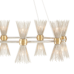 Люстра круглая с фактурными абажурами из тонких металлических палочек Wild Thorns варинант исполнения - 1 | Loft Concept в Брянске