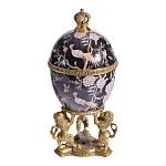 Шкатулка в форме яйца на величественных львах из фарфора с бронзовыми элементами Eden Garden варинант исполнения - 1 | Loft Concept в Брянске