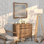 Зеркало квадратное c деревянной рамой из массива дуба Tasteful Furniture варинант исполнения - 3 | Loft Concept в Брянске