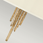 Люстра подвесная с широким белым текстильным абажуром и вертикальными декоративными элементами Hinkley варинант исполнения - 4 | Loft Concept в Брянске