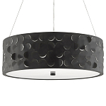 Люстра в форме цилиндра с чёрным фактурным абажуром Round Necklines варинант исполнения - 4 | Loft Concept в Брянске