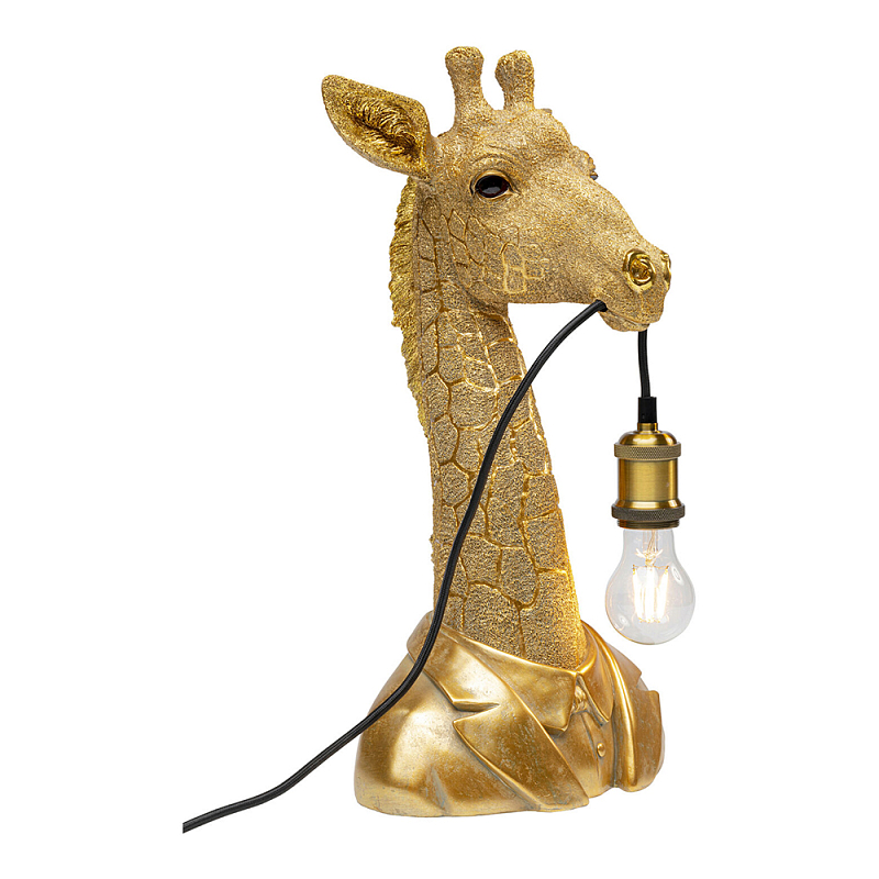 Настольная лампа в детскую Жираф в золотом костюме Золотой в Брянске | Loft Concept 