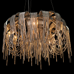 Люстра подвесная круглая с изогнутыми металлическими дугами и ниспадающими цепочками 65 см Atlantis Chain варинант исполнения - 17 | Loft Concept в Брянске