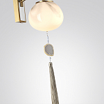 Бра с шарообразным плафоном из белого стекла с подвеской из камня Agatelle варинант исполнения - 5 | Loft Concept в Брянске