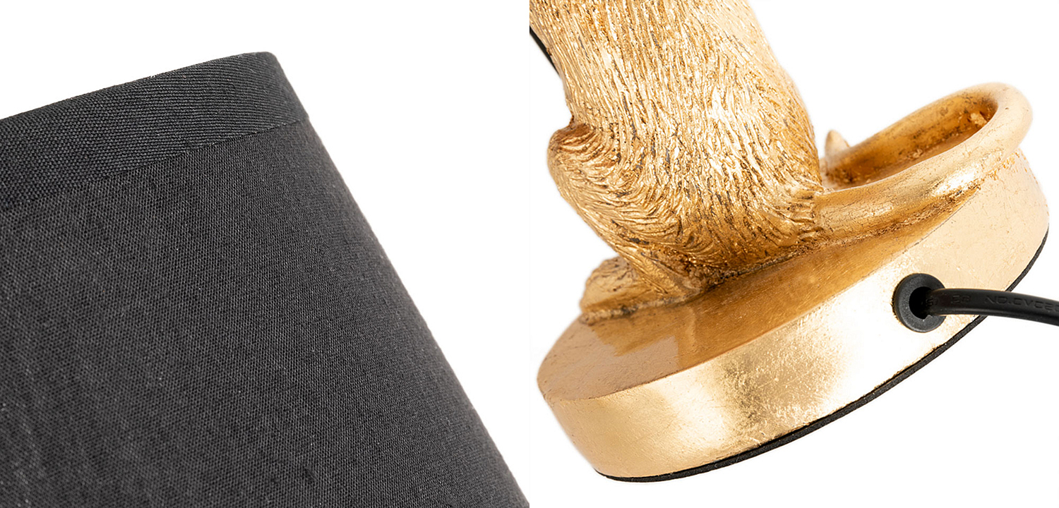 Настольная лампа Gold Mouse holding a black lamp Настольная лампа Gold Mouse holding a black lamp - Loft-Concept в Брянске
