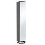 Шкаф-пенал с зеркальной дверцей и фасадом цвета графит Strict Lines варинант исполнения - 1 | Loft Concept в Брянске