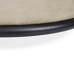 Банкетка круглая бежевый велюр на 4-х металлических ножках черного цвета SANJAY варинант исполнения - 3 | Loft Concept в Брянске