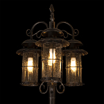 Уличный фонарь с тремя стеклянными плафонами и коваными элементами Elysian Lanterns варинант исполнения - 5 | Loft Concept в Брянске