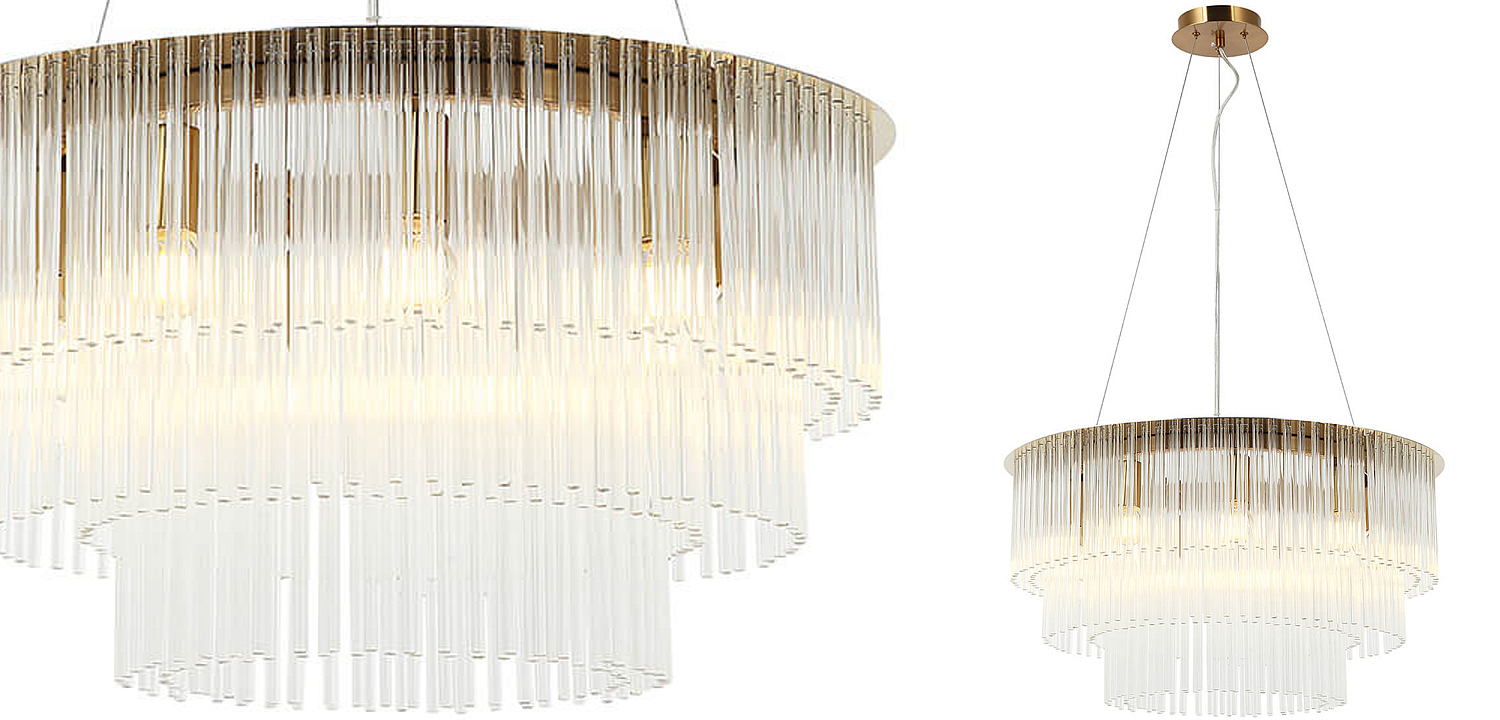 Люстра Harrison Chandelier gold 9 lamp Люстра Harrison Chandelier gold 9 lamp - Loft-Concept в Брянске
