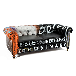 Диван Честерфильд граффити graffiti Orange Sofa натуральная кожа варинант исполнения - 2 | Loft Concept в Брянске