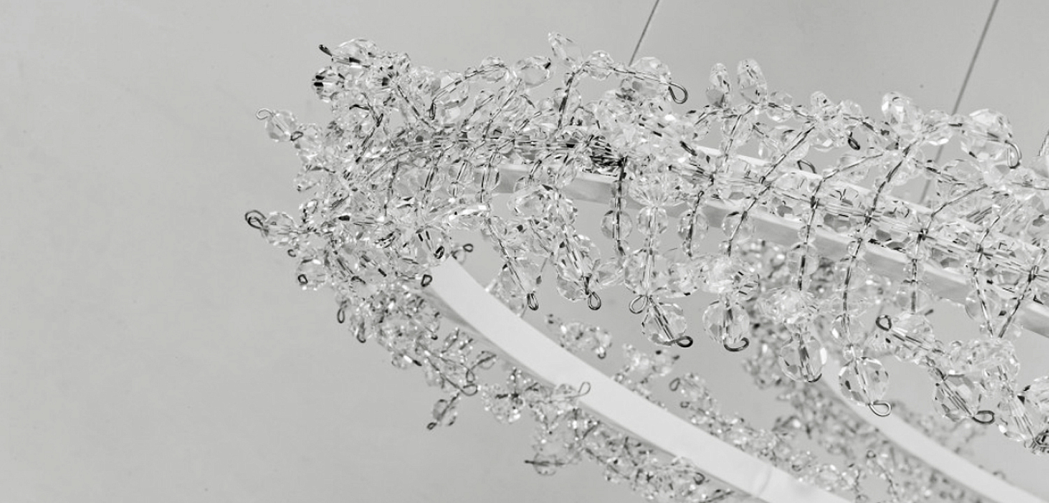 Люстра Crystal round chandelier 3 кольца Белый Люстра Crystal round chandelier 3 кольца Белый - Loft-Concept в Брянске
