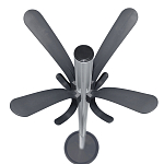 Вешалка серого цвета с 4-мя крючками из пластика Curves Hangers варинант исполнения - 2 | Loft Concept в Брянске