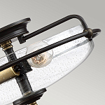 Потолочный светильник со стеклянным плафоном на изогнутых кронштейнах Quoizel  варинант исполнения - 6 | Loft Concept в Брянске