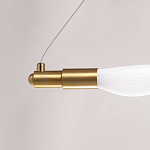 Люстра горизонтальная с волнистым белым плафоном Golden Swirl варинант исполнения - 9 | Loft Concept в Брянске