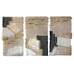 Триптих Геометрический гобелен бежевый Figurative Beige Wall Hangings варинант исполнения - 4 | Loft Concept в Брянске