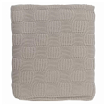 Плед из хлопка рельефной вязки бежево-серого цвета Waffle Comfort варинант исполнения - 4 | Loft Concept в Брянске