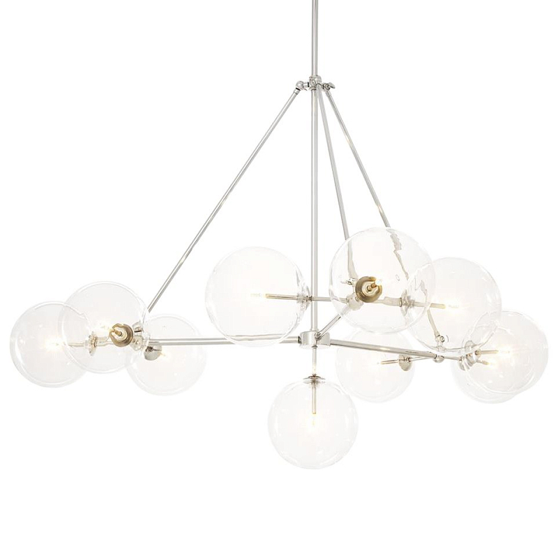 Люстра Chandelier Bermude Никель Прозрачное Стекло Люстра Chandelier Bermude Никель Прозрачное Стекло в Брянске | Loft Concept