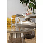 Кофейный столик с основанием из закаленного стекла Classic Round Gray Table варинант исполнения - 3 | Loft Concept в Брянске