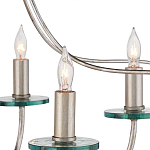 Люстра серебряного цвета с изогнутыми элементами каркаса Twisted Iron Chandelier варинант исполнения - 2 | Loft Concept в Брянске