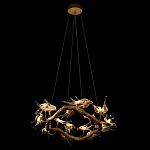 Люстра подвесная с прозрачными стеклянными птичками на ветвях Диаметр 80 см Serip Voa варинант исполнения - 5 | Loft Concept в Брянске