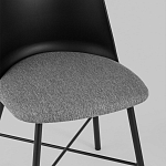 Стул из прочного пластика на металлическом основании Anora Black варинант исполнения - 7 | Loft Concept в Брянске