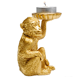 Подсвечник золотая обезьяна с блюдцем Golden Monkey варинант исполнения - 2 | Loft Concept в Брянске